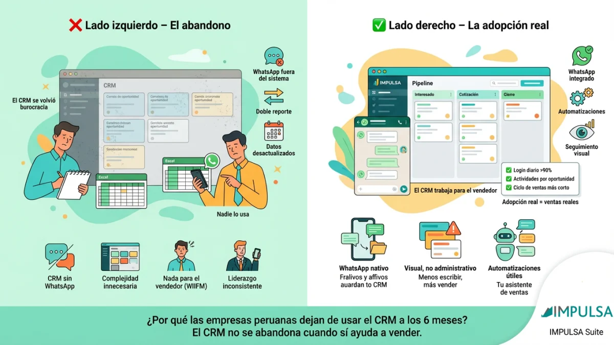 ¿Por qué las empresas peruanas dejan de usar el CRM a los 6 meses?
