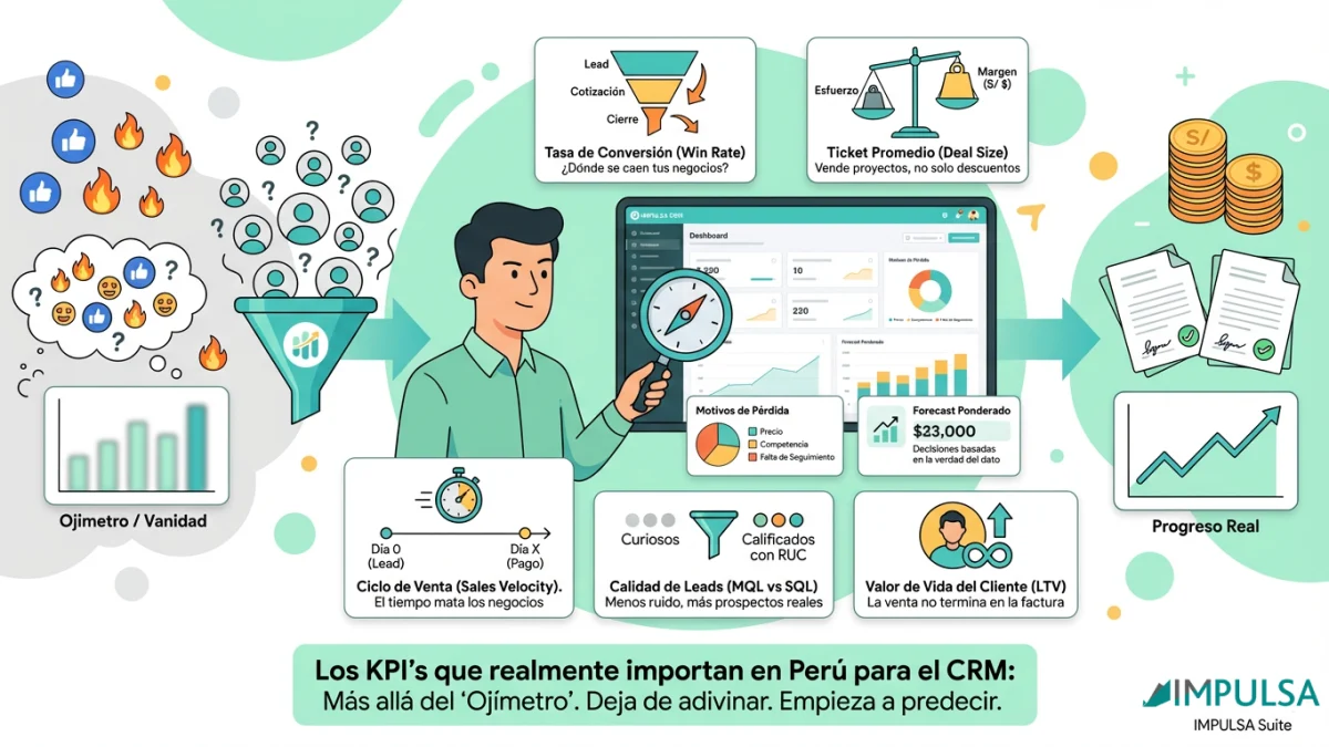 Los KPI's que realmente importan en Perú para el CRM: Más allá del "Ojímetro"